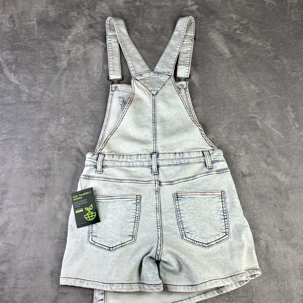 Love Trends‎ Skort Dungaree Womens Large Denim Overalls Shorts Eco-Friendly - Picture 13 of 16
